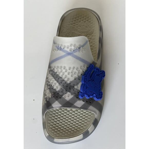 Burberry Mens Stingray Rubber Lichen IP Check Sandals 14 (47) 8088962 NIB $550 main image 14